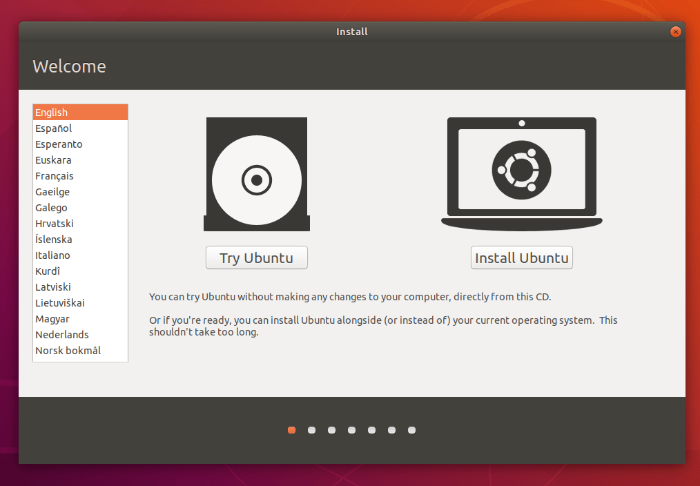 Download do sistema operacional Linux